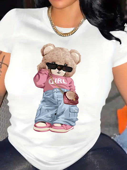 ガールスタイル・テディTシャツ – キュートでクール！
