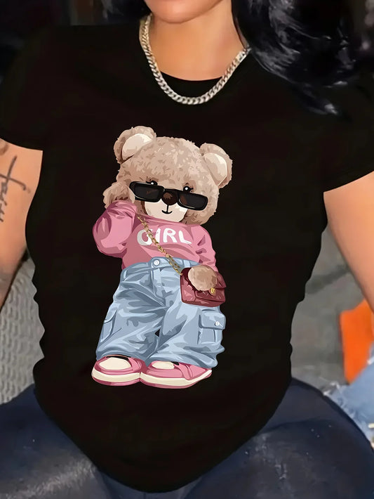 ガールスタイル・テディTシャツ – キュートでクール！